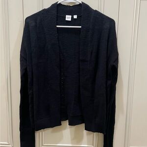 Black open cardigan from Gap
